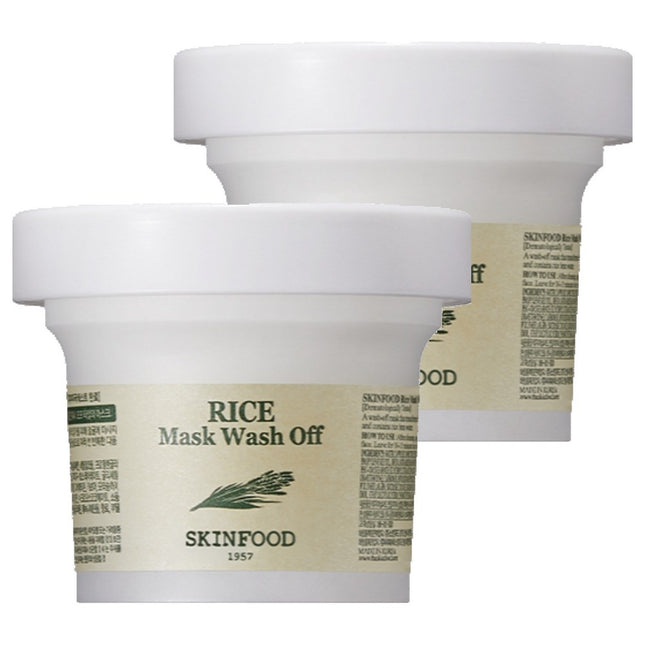 SKINFOOD  Rice Wash Off Mask 120g, 1 Count, Set of 2