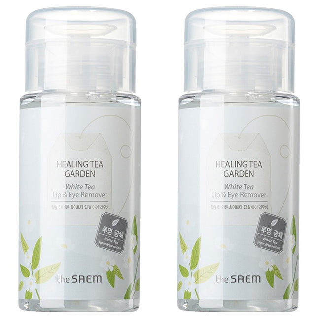 THE SAEM  Healing Tea Garden White Tea Lip & Eye Remover, 150ml, 2 Pack