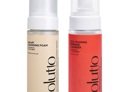 SOLUTIO  Cica Foaming Feminine Cleanser 150ml + pH Balanced Cleanser 150ml Set, 1 Set