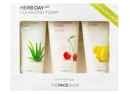 THE FACE SHOP Herb Day 365 Cleansing Foam Set of 3