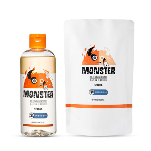 ETUDE Monster Oil Cleansing Water, 300ml + Refill 300ml Set