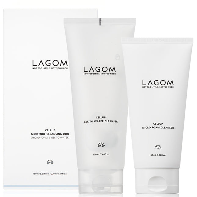 LAGOM  Cellup Gel to Water + Micro Foam Cleanser Set, 1 Set