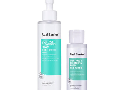 REAL BARRIER  CONTROL T CLEANSING FOAM SET 180ml + 50ml, 1 SET