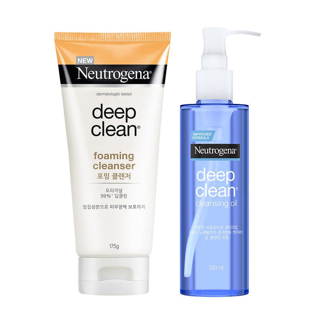 NEUTROGENA  Deep Clean Foaming Cleanser 175g + Cleansing Oil 200ml Set