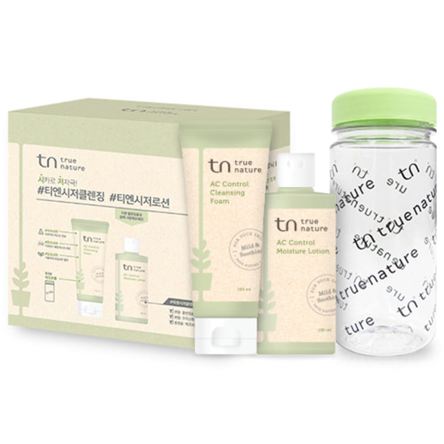 TIAN CAESAR  Cleansing Special Pack AC Cleansing Foam 100ml + AC Lotion 190ml + Eco Bottle, 1 Set