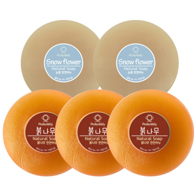 NONE COMPANY Probably Snow Flake 2p + Red Berry 3p Neutral Soap Set, 1 Set