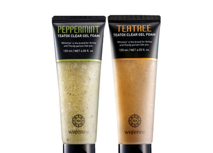 HWIENE  TTOX Clear Gel Foam Cleanser Peppermint 120ml + Tea Tree 120ml, 1 Set