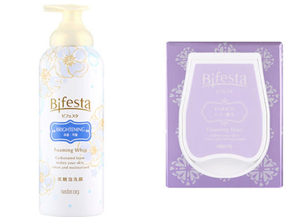 BIFESTA  Cleansing Mousse Foam Brightening + Cleansing Sheet CoQ10, 1 Set