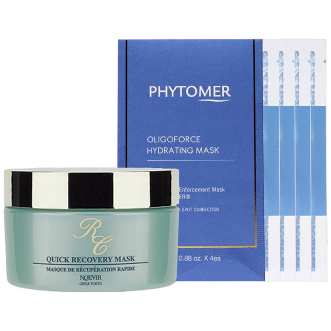 NONE NOEVIA Quick Recovery Mask 100g + Phytomer Mask Pack 4 Sheets, 1 Unit