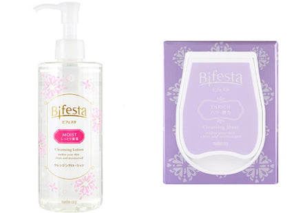 BIFESTA  Cleansing Water Moist + Cleansing Sheet Coenzyme Q10, 1 Set