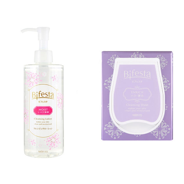 BIFESTA  Cleansing Water Moist + Cleansing Sheet Coenzyme Q10, 1 Set