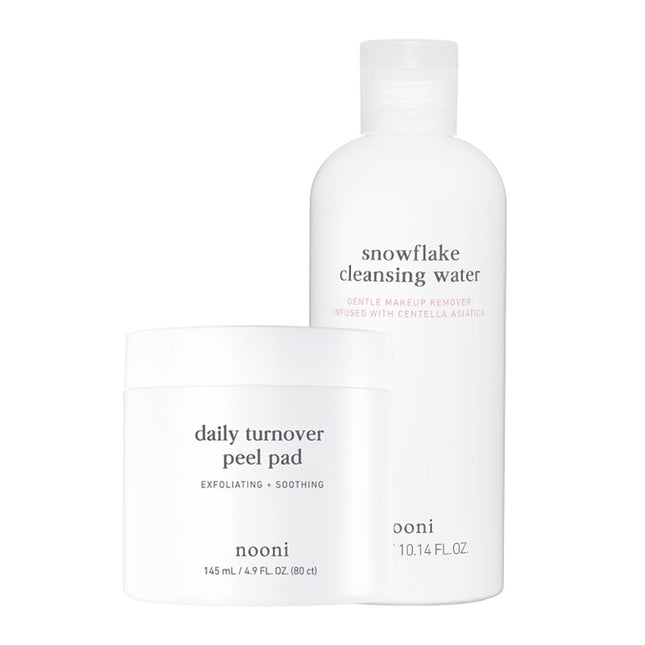 NONE Nuni Daily Peeling Pad + Cleansing Water Set, 1 Set