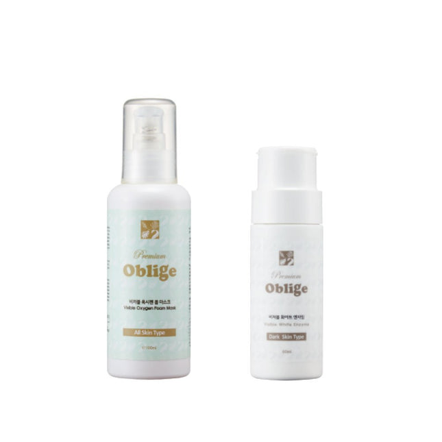 OBLIGE Visible Oxygen Foam Mask 100ml + White Enzyme 60ml, 1 Set