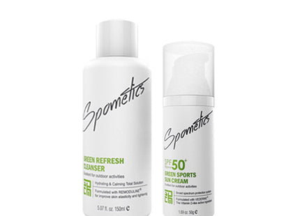 SPAOMETICS  Green Sports Sun Cream + Cleanser Set, 1 Set