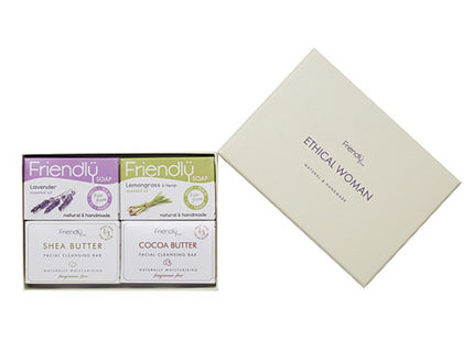 FRIENDLY SOAP  Women Gift 4 Piece Cleansing Bar Set, 1 Set