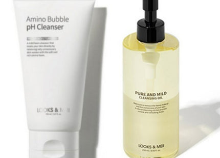 LUXE&MAY  Pure & Mild Cleansing Oil 150ml + Amino Bubble Mild Acid Cleanser 250ml Set, 1 Set