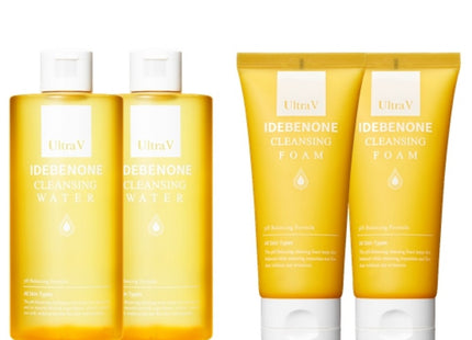 ULTRÁV  Idebenone Cleansing Water 300ml x 2p + Cleansing Foam 120ml x 2p, 1 Set