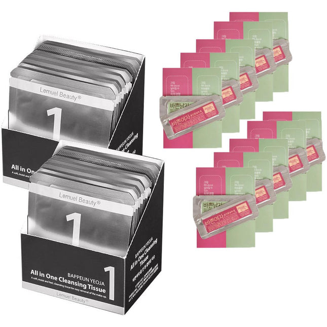 LEMUEL BEAUTY Busy Woman All-in-One Cleansing Tissues + Travel All-in-One Cream Set