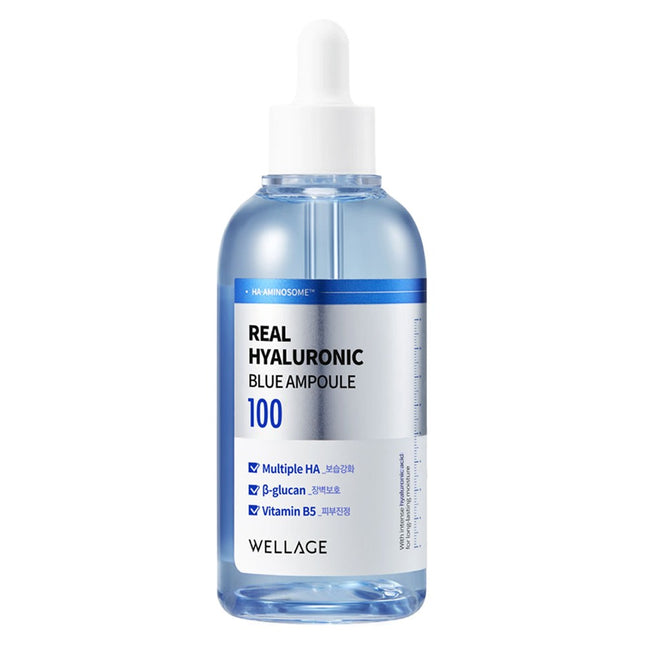 WELLAGE  Real Hyaluronic Blue 100 Ampoule 250g 75ml 1 count