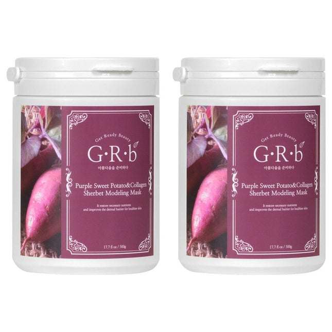 GLB  Glucose Containing Active Oxygen Barrier Purple Sweet Potato Collagen Sherbet Modeling Pack 500g, 1 Count, 2 Pack