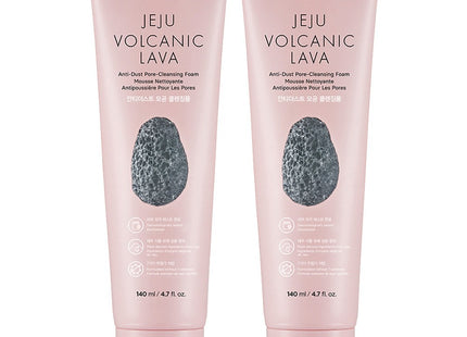 THE FACE SHOP  Jeju Volcanic Lava Anti-Dust Pore Cleansing Foam 140ml 2 Pack