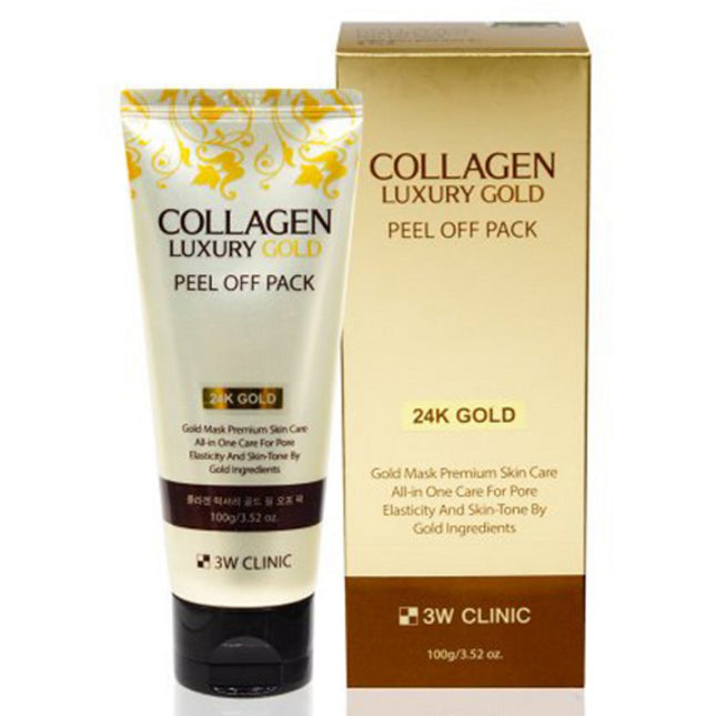 3W CLINIC  Collagen & Luxury Gold Peel-Off Pack 100g, 1 Count