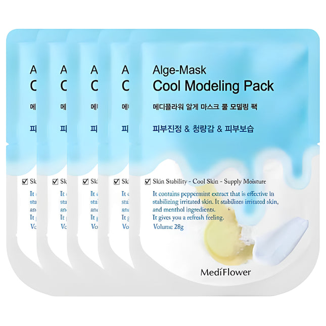 MEDIFLOWER  Diatomaceous Earth Disposable Modeling Pack Pouch Cool 28g x 5 Counts