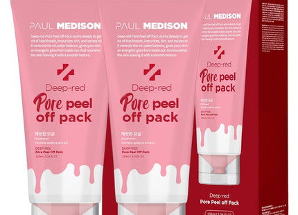 POULMEDISON  Deep Red Pore Peel-Off Pack 155ml, 2 Pack