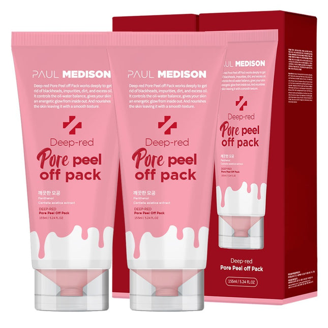 POULMEDISON  Deep Red Pore Peel-Off Pack 155ml, 2 Pack