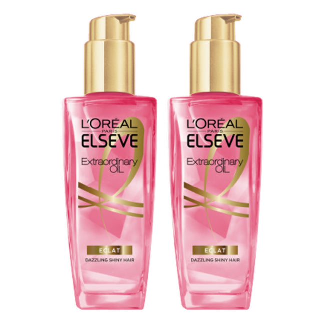 L'OREAL PARIS  Elvive Extraordinary Oil Rose Shine, 100ml, 2 Count