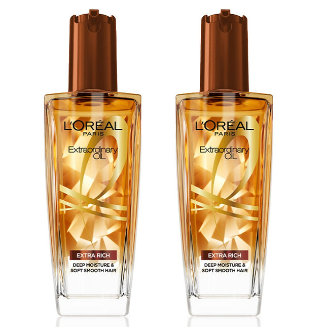 L'ORÉAL PARIS  Extraordinary Hair Oil Rich Brown 100ml 2 Count