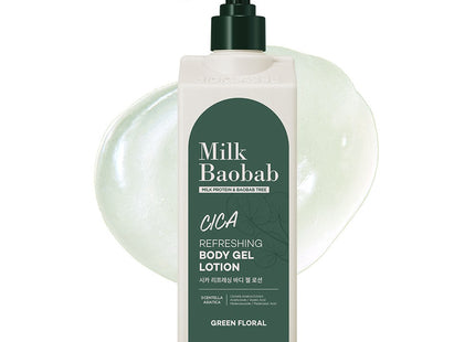 MILK BAOBAB  Cica Refreshing Body Gel Lotion Green Floral 500ml 1 Pack