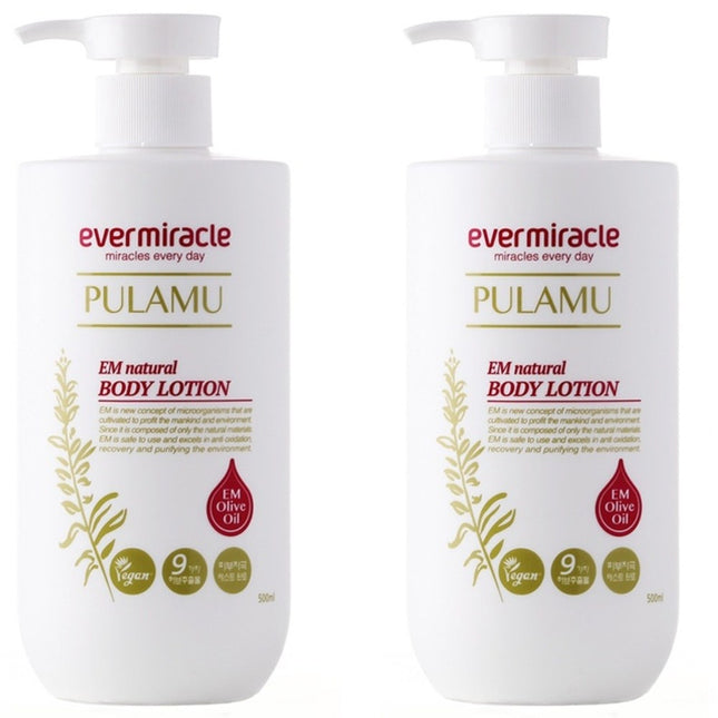 EVERMIRACLE EM Fullamoo Natural Body Lotion, 500ml, 2 Count