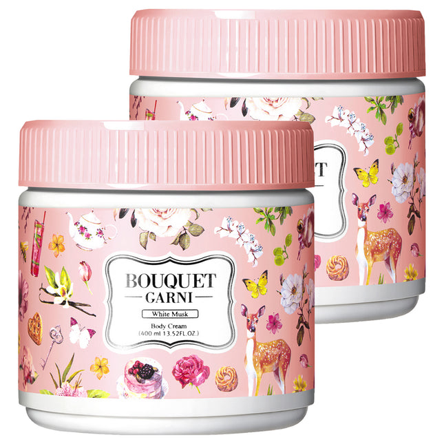 BOUQUET GARNI  Deep Nourishing Body Cream White Musk, 400ml, Set of 2