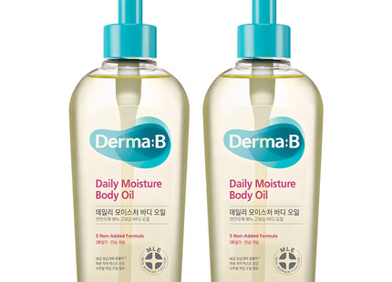 DERMA:B Derma:B Daily Moisture Body Oil Fresh Peach Scent, 200ml, 2 Count