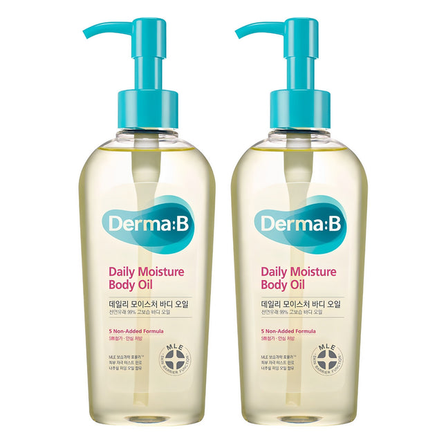 DERMA:B Derma:B Daily Moisture Body Oil Fresh Peach Scent, 200ml, 2 Count