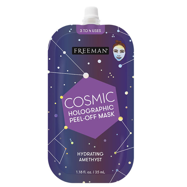 FREEMAN  Holographic Peel-Off Mask Hydrating Amethyst 35ml, 1 Count, 1 Pack