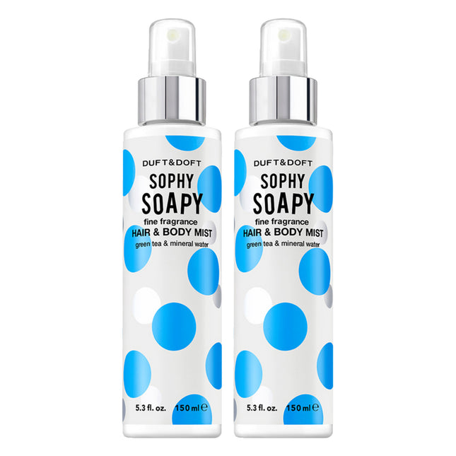 DEWY&DOOFT  SOPHIE SOPHIE Fine Fragrance Hair & Body Mist Soap Scent, 150ml, 2 Count