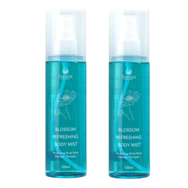 POGONIA BLOSSOM  Refreshing Body Mist Germany DM Fragrance Non-Sticky Hydration Back Acne Improvement Body Odor Removal, 120ml, 2 count