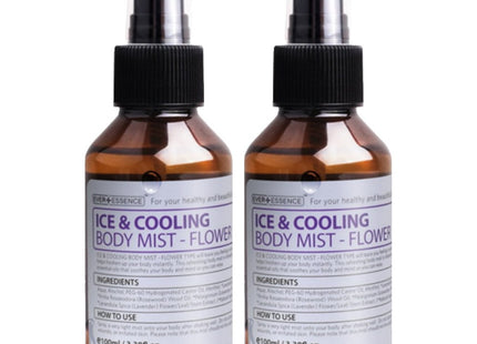 AROMALAB  Ice & Cooling Body Mist Flower, 100ml, 2 Count