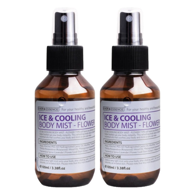 AROMALAB  Ice & Cooling Body Mist Flower, 100ml, 2 Count
