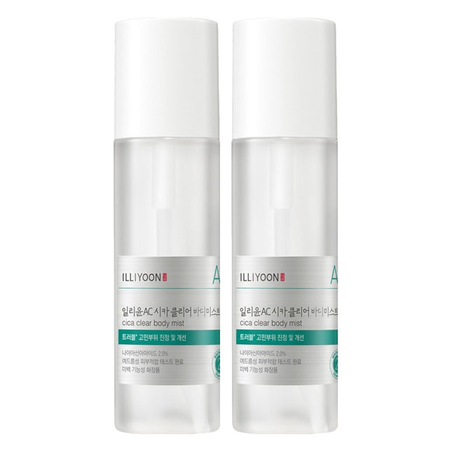 ILLIYOON  AC Cica Clear Body Mist Lime Mint, 200ml, 2 Count