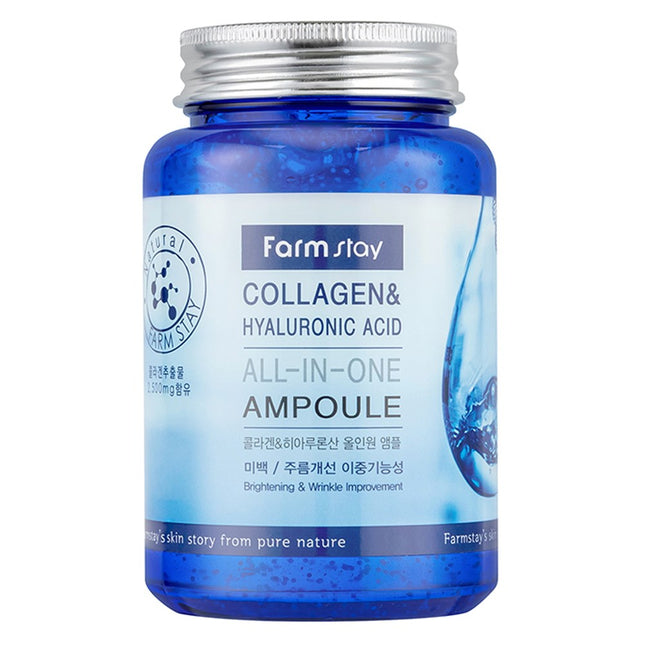 FARMSTAY  Collagen & Hyaluronic Acid All-in-One Ampoule 250ml 1 count