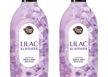SHOWER MATE BLOOMING BODY WASH LILAC & LAVENDER  900ml 2 Pack