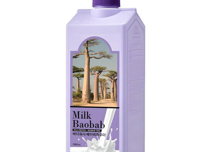 MILK BAOBAB  Body Wash Baby Powder Scent, 1L, 1 Each
