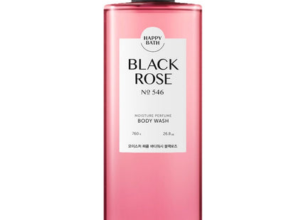 HAPPY BATH  Moisture Perfume Body Wash Black Rose Scent, 760g, 1 Pack