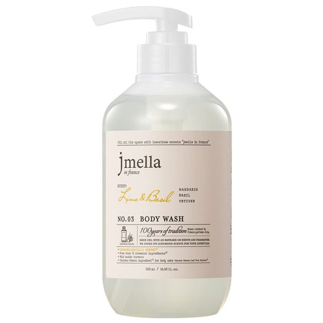 JMELLA  In France Lime & Basil Body Wash Citrus Scent 500ml 1ea