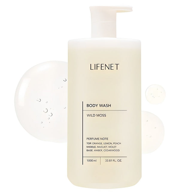 LIFENET  Body Wash Wild Moss, 1L, 1 count