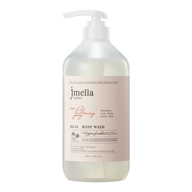 JAMELAH  In France Blooming Peony Body Wash Lovely Floral Scent, 1L, 1 count