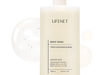 LIFE NET Fresh Mandarin & Basil Body Wash, 1L, 1 Count